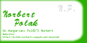 norbert polak business card